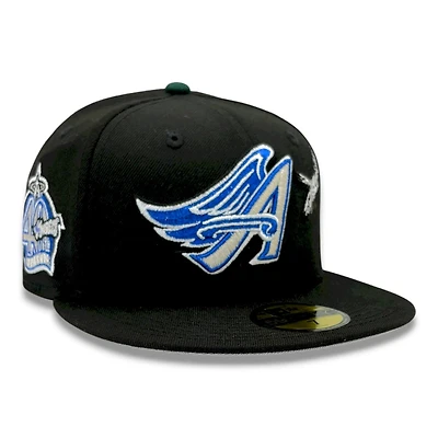 Anaheim Angels Black "Freedom" 40th Anniversary Patch Grey UV New Era 59FIFTY Fitted Hat