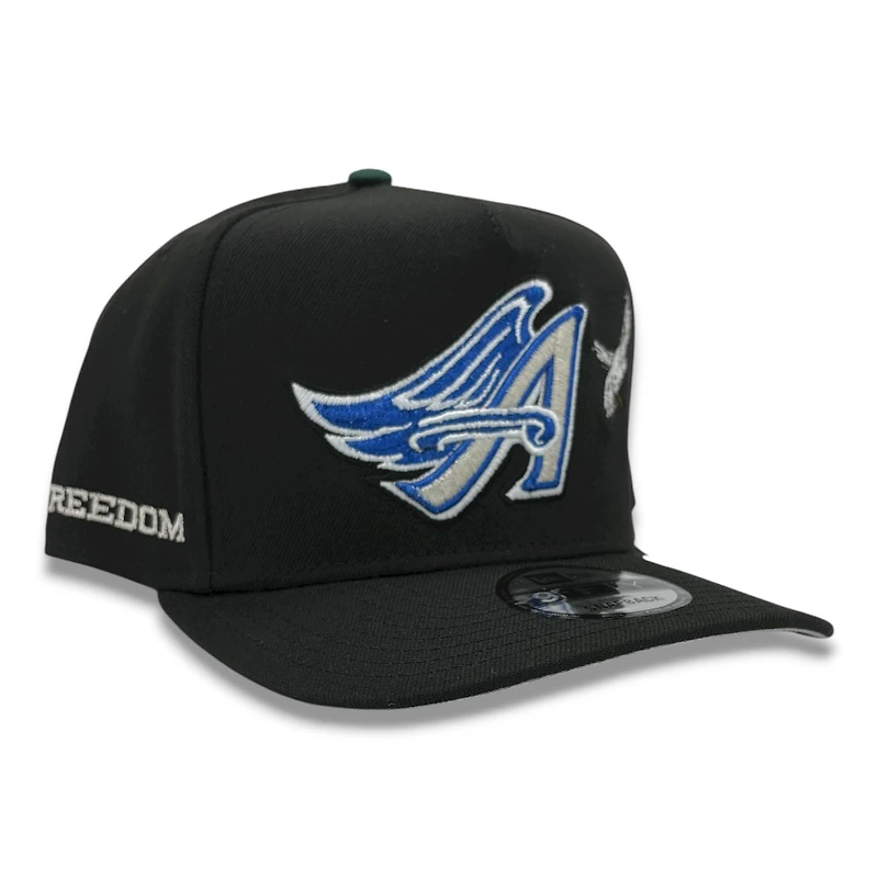 Anaheim Angels Black "Freedom" 40th Anniversary Patch Grey UV New Era 9FIFTY A-Frame Snapback Hat