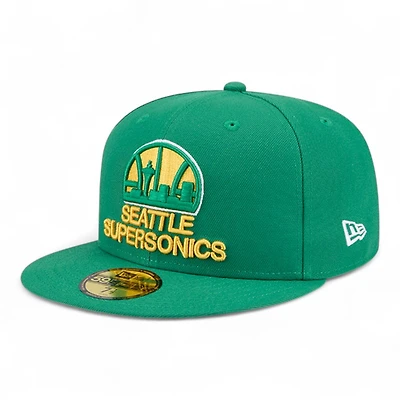 Seattle Supersonics Green 1975-1995 Hardwood Classics New Era 59FIFTY Fitted Hat