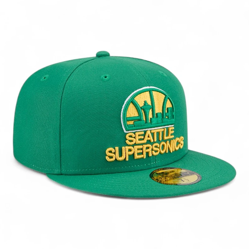 Seattle Supersonics Green 1975-1995 Hardwood Classics New Era 59FIFTY Fitted Hat