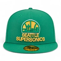 Seattle Supersonics Green 1975-1995 Hardwood Classics New Era 59FIFTY Fitted Hat