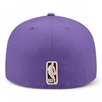 Los Angeles Lakers Purple Hardwood Classics New Era 59FIFTY Fitted Hat