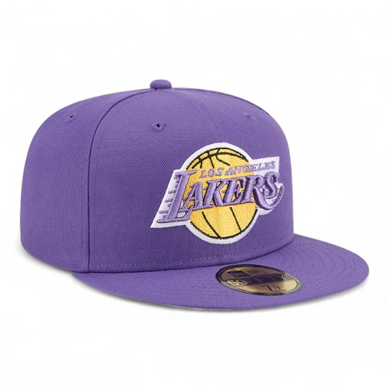 Los Angeles Lakers Purple Hardwood Classics New Era 59FIFTY Fitted Hat
