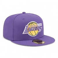 Los Angeles Lakers Purple Hardwood Classics New Era 59FIFTY Fitted Hat