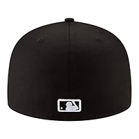 Los Angeles Dodgers Black & White Outline 2025 World Series Champions Patch Grey UV New Era 59FIFTY Fitted Hat