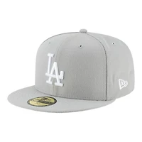 Los Angeles Dodgers Gray 2025 World Series Champions Patch Grey UV New Era 59FIFTY Fitted Hat