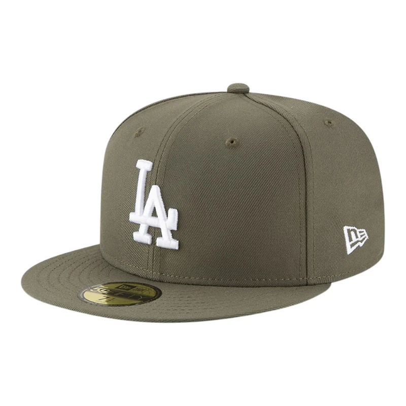 Los Angeles Dodgers Olive Green 2025 World Series Champions Patch Grey UV New Era 59FIFTY Fitted Hat