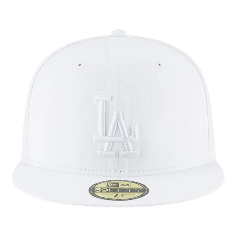 Los Angeles Dodgers All White 2025 World Series Champions Patch Grey UV New Era 59FIFTY Fitted Hat