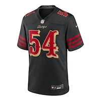 San Francisco 49ers Fred Warner Black 2025 Rivalries Collection Nike Game Jersey