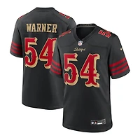 San Francisco 49ers Fred Warner Black 2025 Rivalries Collection Nike Game Jersey