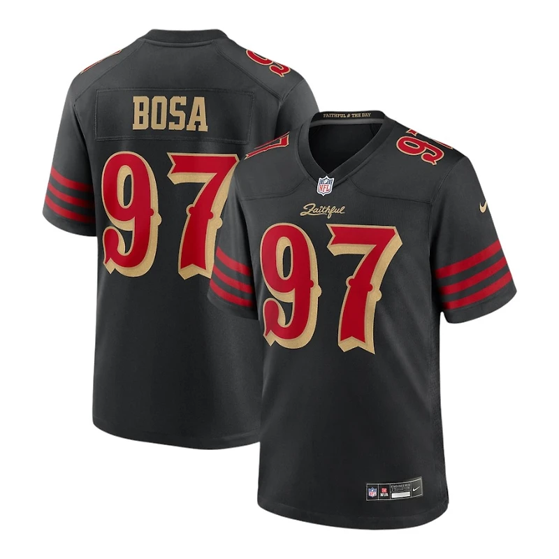 San Francisco 49ers Nick Bosa Black 2025 Rivalries Collection Nike Game Jersey