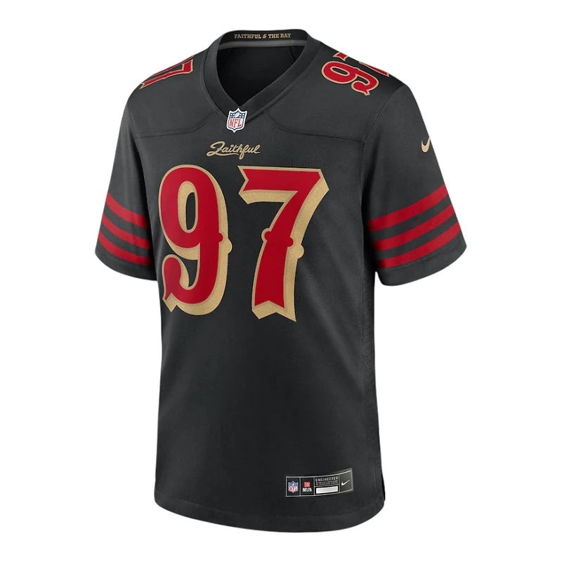 San Francisco 49ers Nick Bosa Black 2025 Rivalries Collection Nike Game Jersey