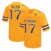Wyoming Cowboys Josh Allen Gold #17 Retirement Patch Original Retro Brand NCAA College Jersey