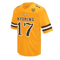 Wyoming Cowboys Josh Allen Gold #17 Retirement Patch Original Retro Brand NCAA College Jersey