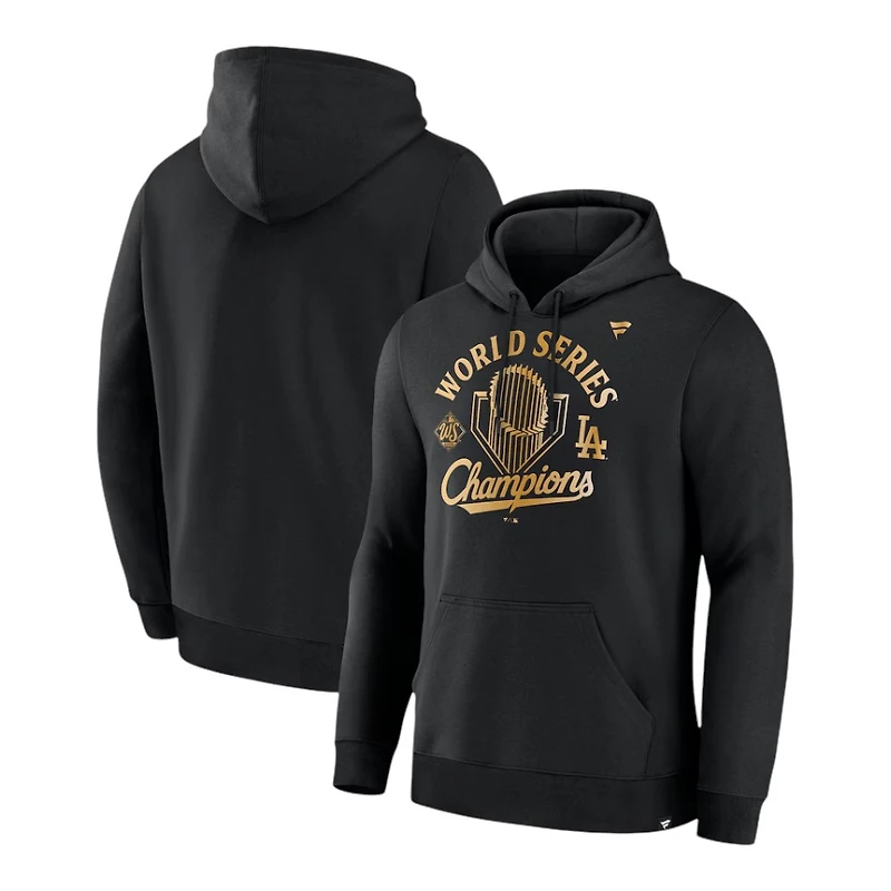 Los Angeles Dodgers Black and Gold 2025 World Series Champions Locker Room Parade Fanatics Hoodie