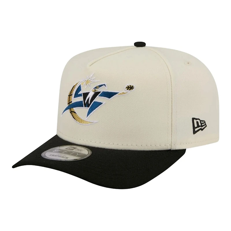 Washington Wizards Chrome and Black 2007-2011 Hardwood Classics New Era 9FIFTY A-Frame Snapback Hat