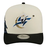 Washington Wizards Chrome and Black 2007-2011 Hardwood Classics New Era 9FIFTY A-Frame Snapback Hat