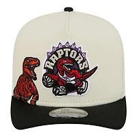 Toronto Raptors Chrome and Black 1995-2007 Hardwood Classics New Era 9FIFTY A-Frame Snapback Hat