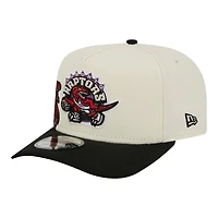 Toronto Raptors Chrome and Black 1995-2007 Hardwood Classics New Era 9FIFTY A-Frame Snapback Hat