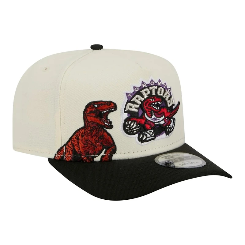 Toronto Raptors Chrome and Black 1995-2007 Hardwood Classics New Era 9FIFTY A-Frame Snapback Hat