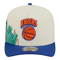 New York Knicks Chrome and Royal Blue 1945-1963 Hardwood Classics New Era 9FIFTY A-Frame Snapback Hat