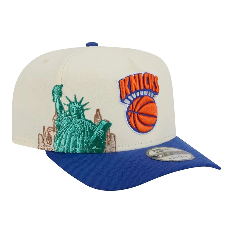 New York Knicks Chrome and Royal Blue 1945-1963 Hardwood Classics New Era 9FIFTY A-Frame Snapback Hat