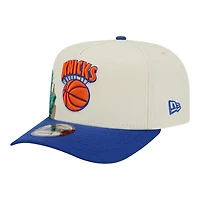 New York Knicks Chrome and Royal Blue 1945-1963 Hardwood Classics New Era 9FIFTY A-Frame Snapback Hat