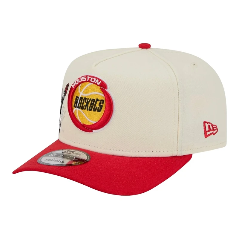 Houston Rockets Chrome and Red 1972-1994 Hardwood Classics New Era 9FIFTY A-Frame Snapback Hat