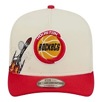 Houston Rockets Chrome and Red 1972-1994 Hardwood Classics New Era 9FIFTY A-Frame Snapback Hat