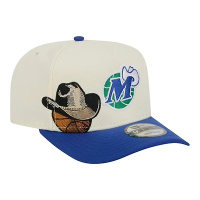 Dallas Mavericks Chrome and Royal Blue 1970-2000 Hardwood Classics New Era 9FIFTY A-Frame Snapback Hat