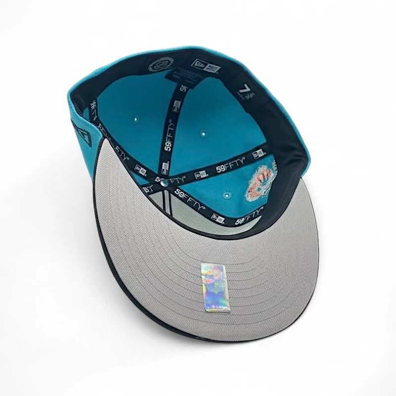 San Jose Sharks Teal and Black 1997 All Star Patch Gray UV New Era 59FIFTY Fitted Hat