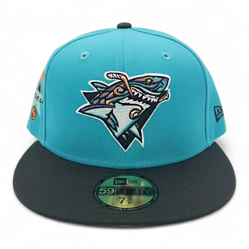 San Jose Sharks Teal and Black 1997 All Star Patch Gray UV New Era 59FIFTY Fitted Hat
