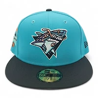 San Jose Sharks Teal and Black 1997 All Star Patch Gray UV New Era 59FIFTY Fitted Hat