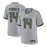 Seattle Seahawks Sam Darnold Wolf Gray 2025 Rivalries Collection Black Nike Game Jersey