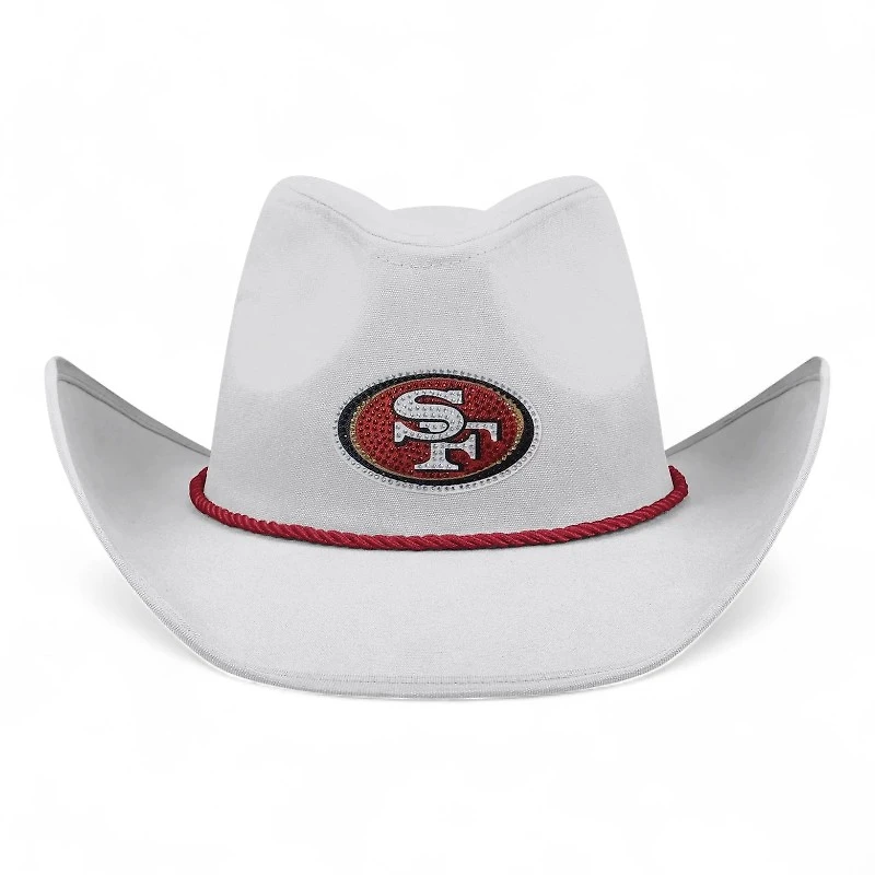 San Francisco 49ers White Rhinestone FOCO Cowboy Hat