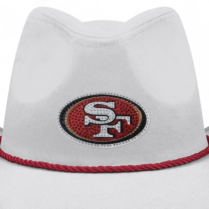 San Francisco 49ers White Rhinestone FOCO Cowboy Hat
