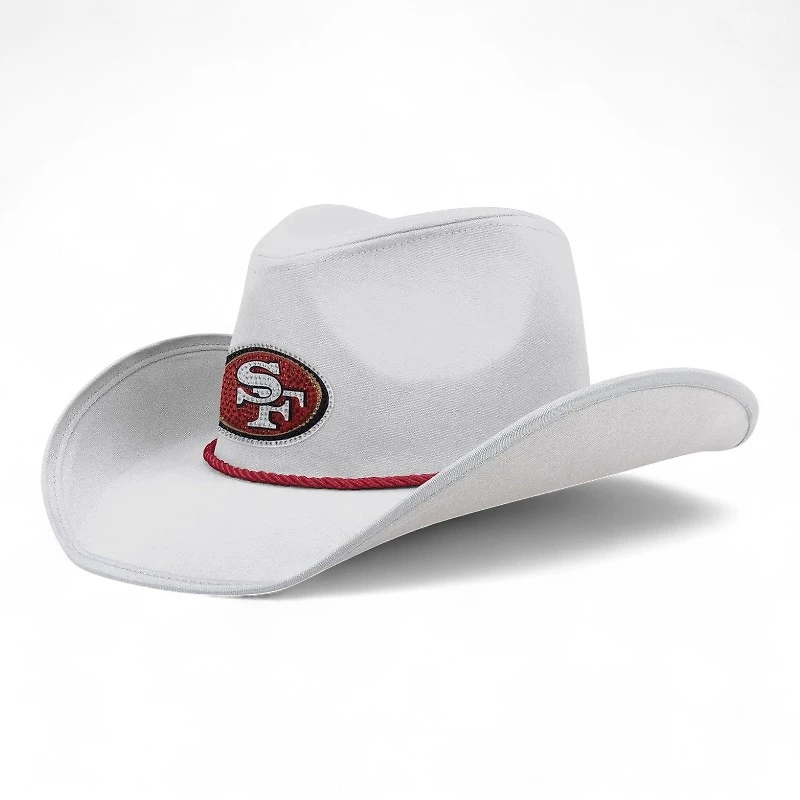 San Francisco 49ers White Rhinestone FOCO Cowboy Hat