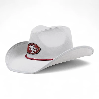 San Francisco 49ers White Rhinestone FOCO Cowboy Hat