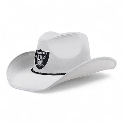 Las Vegas Raiders White Rhinestone FOCO Cowboy Hat