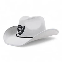 Las Vegas Raiders White Rhinestone FOCO Cowboy Hat