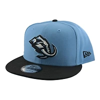 Utah Mammoth Mountain Blue and Black Primary Logo New Era 9FIFTY Snapback Hat