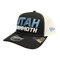 Utah Mammoth Black and White Wordmark Logo New Era 9SEVENTY Adjustable Hat