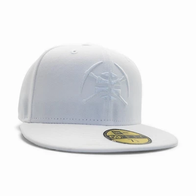 Denver Nuggets White on Leon the Lab Grey UV New Era 59FIFTY Fitted Hat