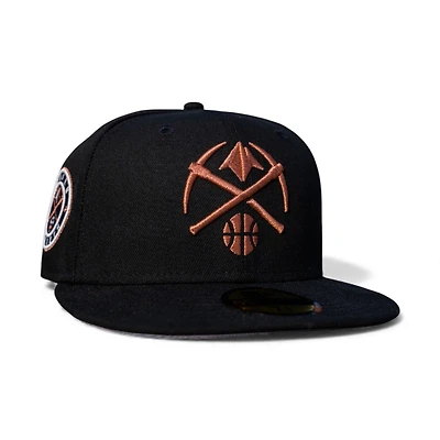 Denver Nuggets Black Copper Pickaxe Leon the Lab Grey UV New Era 59FIFTY Fitted Hat