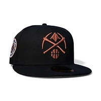 Denver Nuggets Black Copper Pickaxe Leon the Lab Grey UV New Era 59FIFTY Fitted Hat
