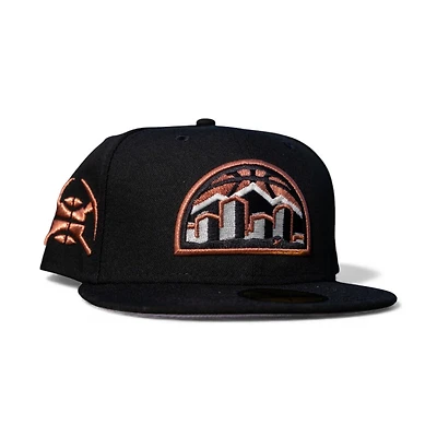 Denver Nuggets Black Copper Skyline Leon the Lab Grey UV New Era 59FIFTY Fitted Hat