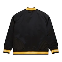 Pittsburgh Steelers Black Mitchell & Ness Lightweight Satin Raglan Full-Snap Jacket