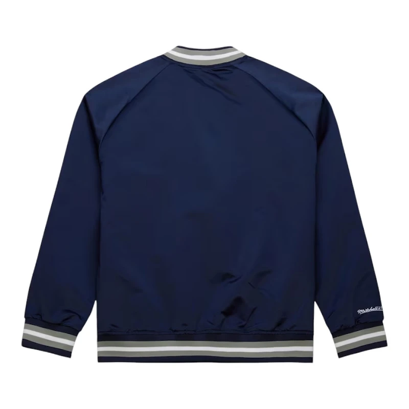 Dallas Cowboys Navy Mitchell & Ness Lightweight Satin Raglan Full-Snap Jacket