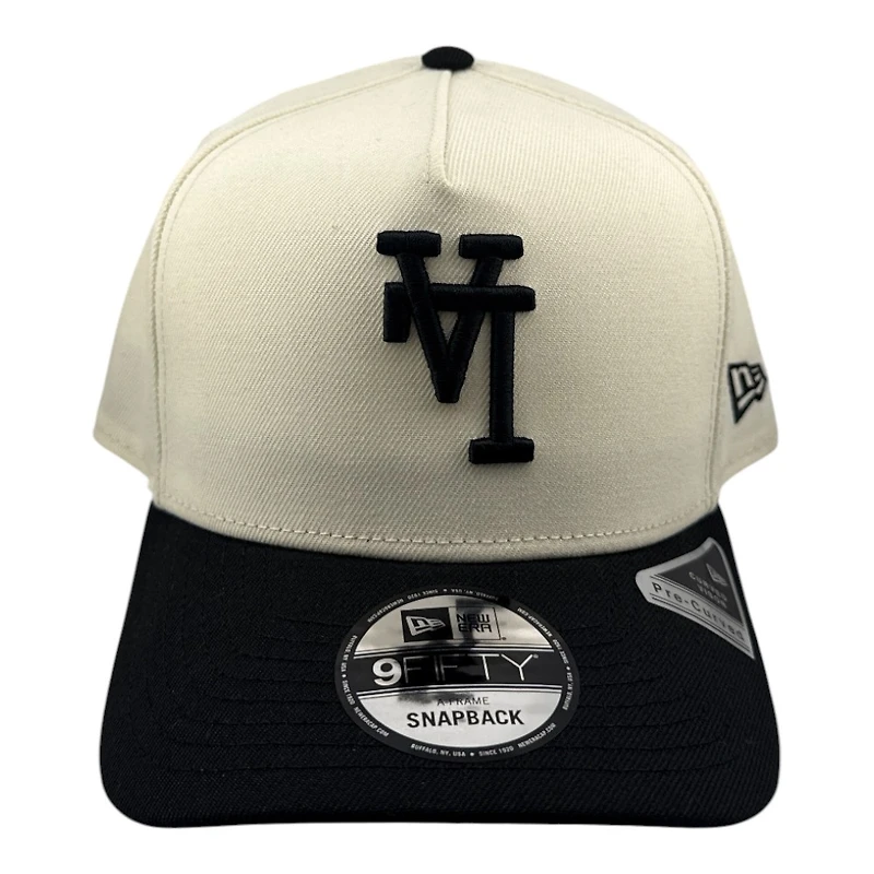 Los Angeles Dodgers Chrome and Black Upside Down LA Grey UV New Era 9FIFTY A-Frame Snapback Hat