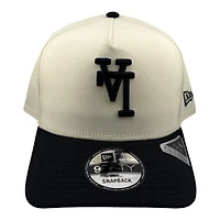 Los Angeles Dodgers Chrome and Black Upside Down LA Grey UV New Era 9FIFTY A-Frame Snapback Hat